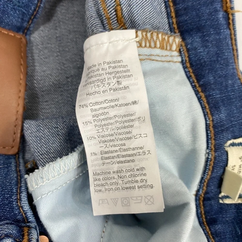 Madewell Dewey Wash Mid Rise Skinny Crop Jeans SZ 25